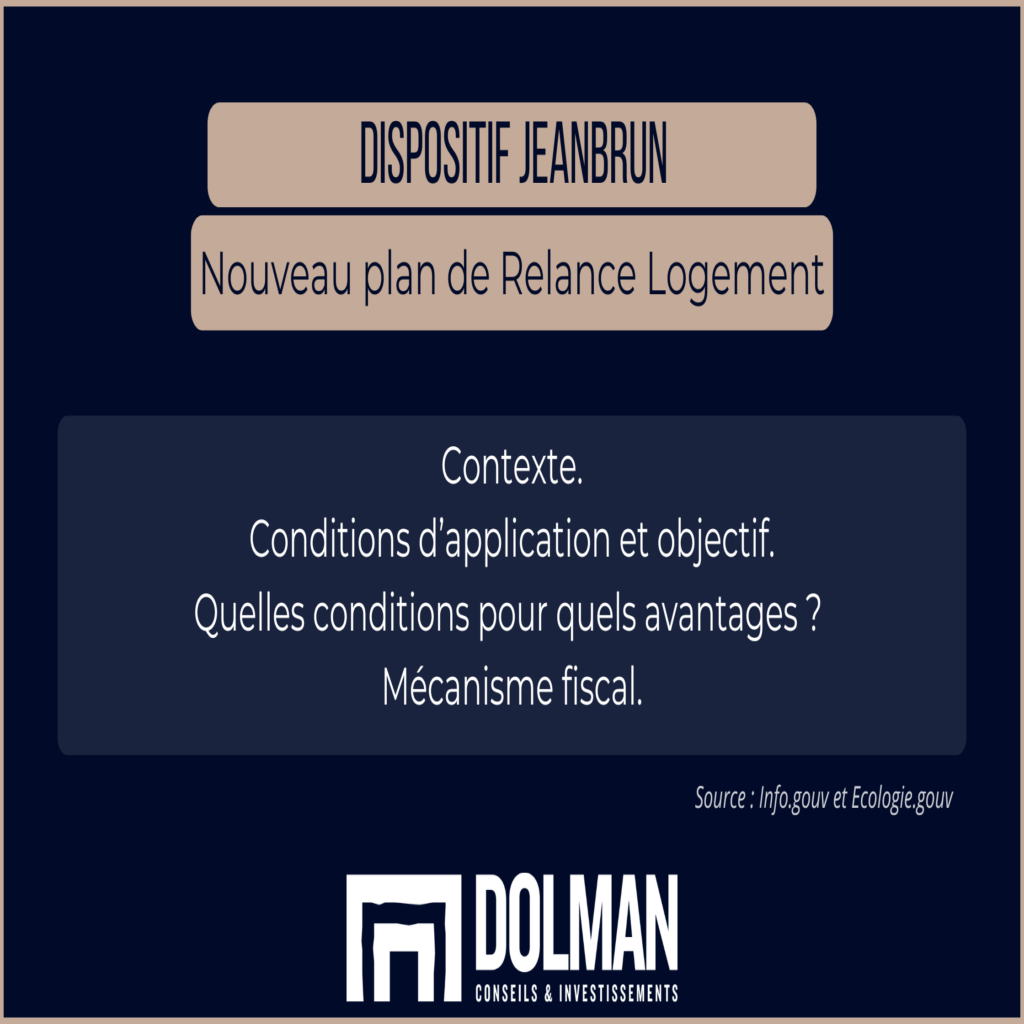 Dispositif Jeanbrun : nouveau plan Relance Logement