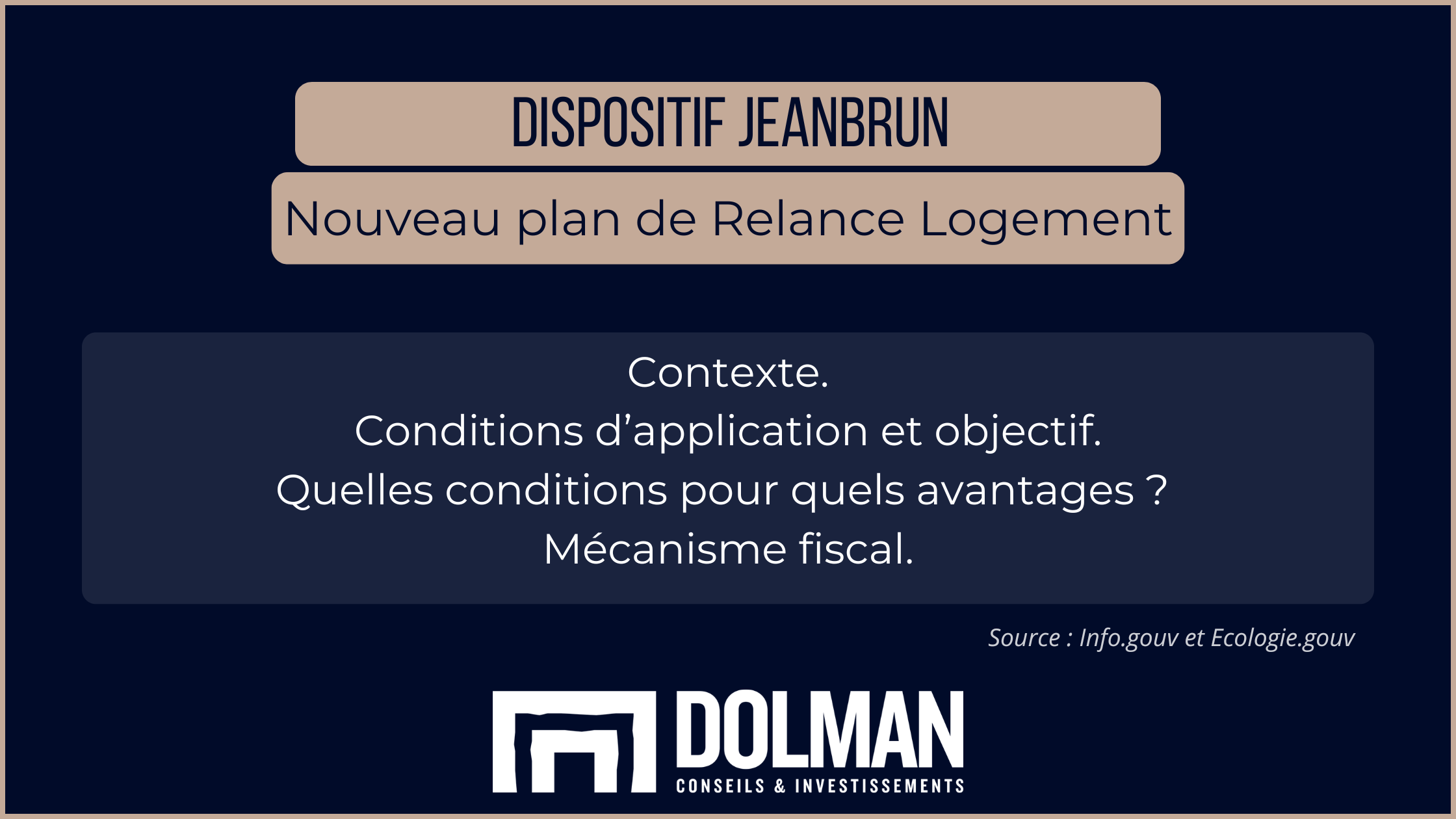 Dispositif Jeanbrun - nouveau plan de relance logement