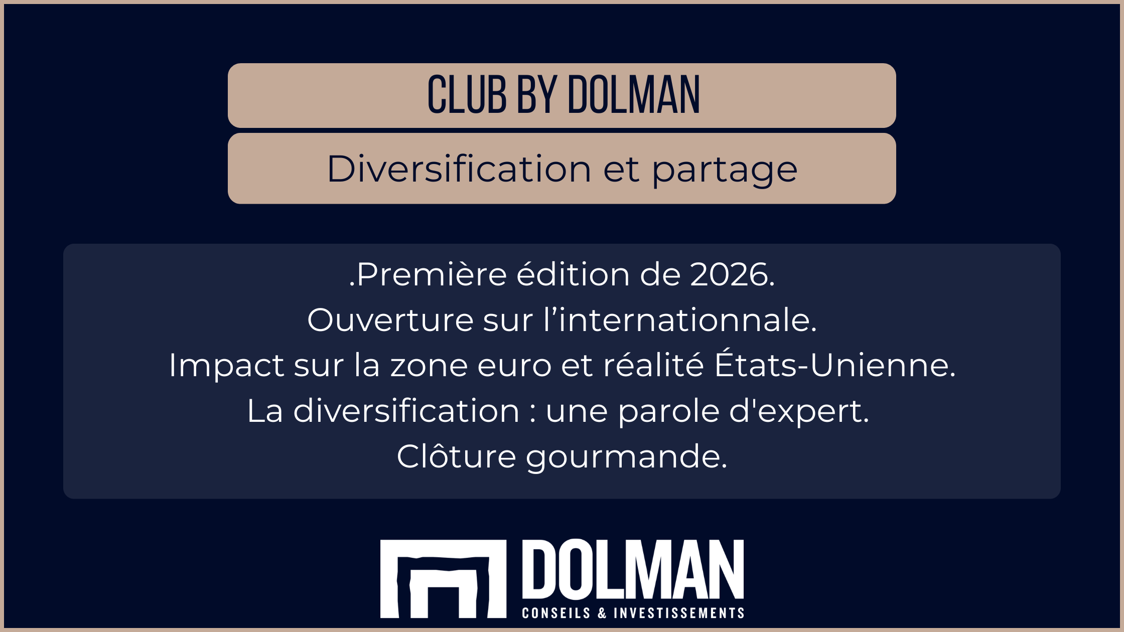 Club by Dolman - 16 avril 2026