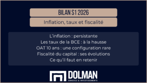 Bilan S1 2026 : inflation, taux et fiscalité sommaire : L’inflation : persistante Les taux de la BCE : à la hausse OAT 10 ans : une configuration rare Fiscalité du capital : ses évolutions Ce qu’il faut en retenir